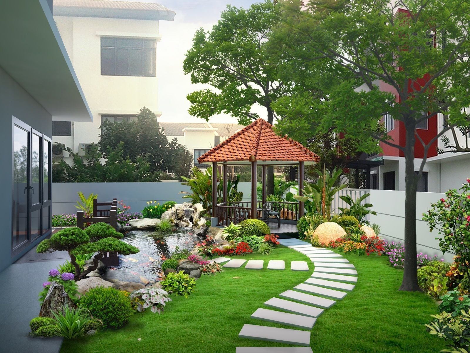 Phong cách thiết kế biệt thự sân vườn đẳng cấp dành cho giới thượng lưu